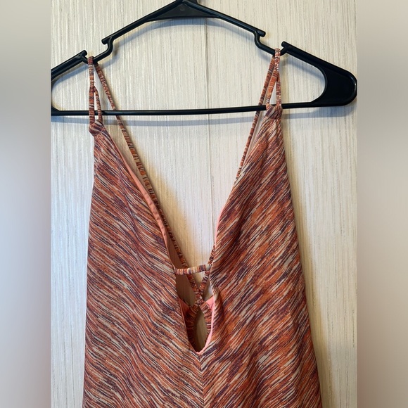 Becca by Rebecca Virtue Women's Sundance Metallic Plunge One Piece Swimsuit M - Picture 4 of 5